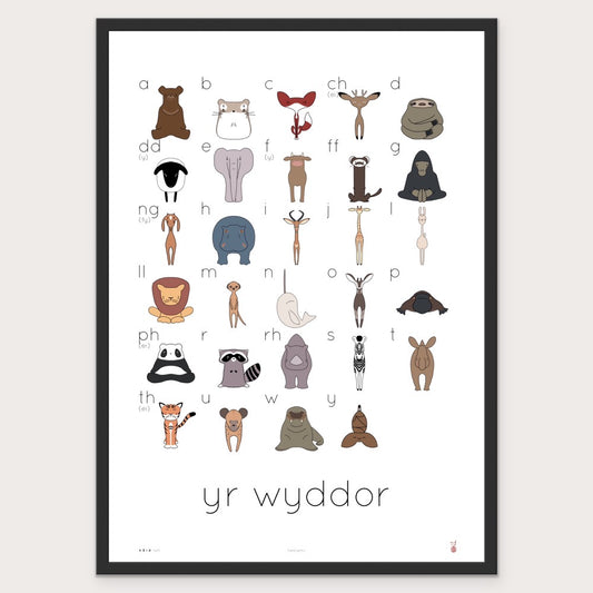 yr wyddor - print